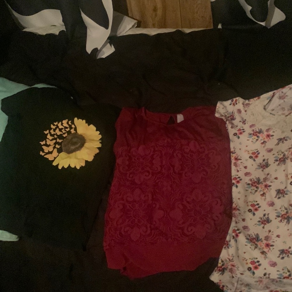 3 flower shirts for 20$ good for school year or fancy events